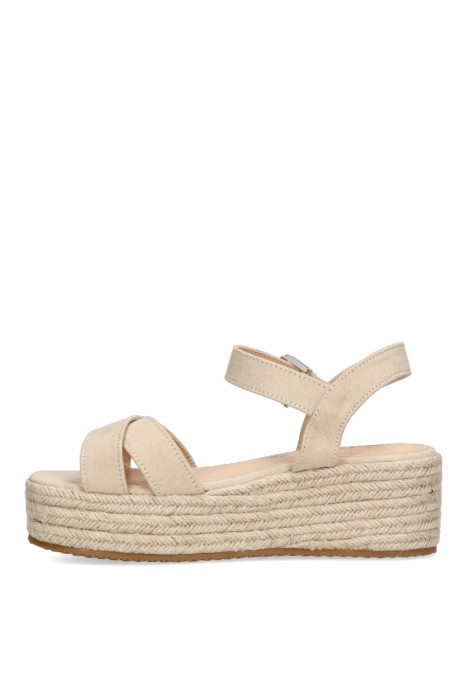 Sandalia de mujer Luna Collection 65-689 beige sintetico suela doble