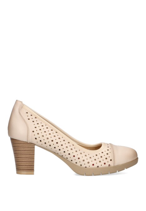 Salon de mujer ARMONY 40002 beige sintetico tacón medio