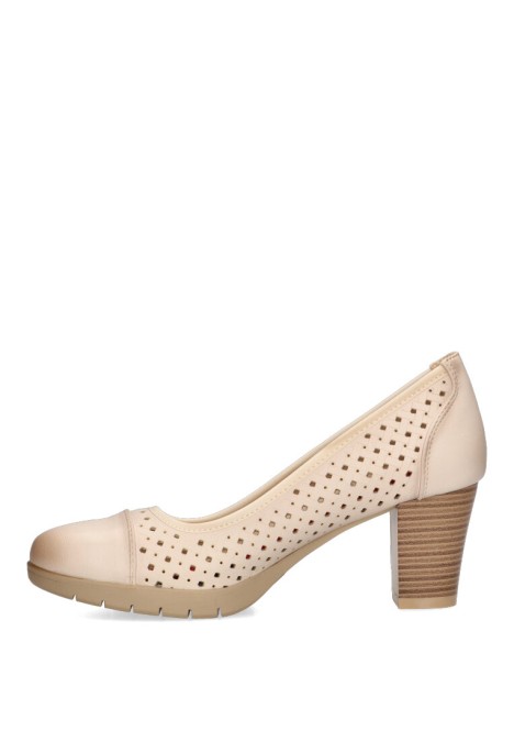 Salon de mujer ARMONY 40002 beige sintetico tacón medio