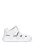 Sandalia de niña PIRUFLEX 250 blanco piel suela plana