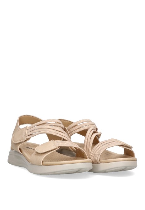 Sandalia de mujer ARMONY 41018 beige sintetico suela plana