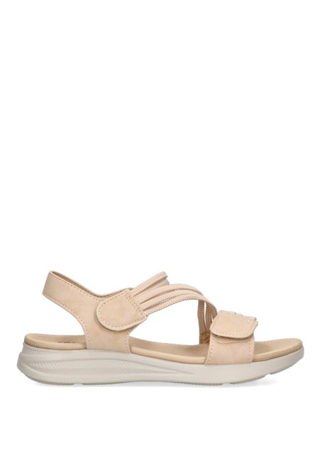 Sandalia de mujer ARMONY 41018 beige sintetico suela plana