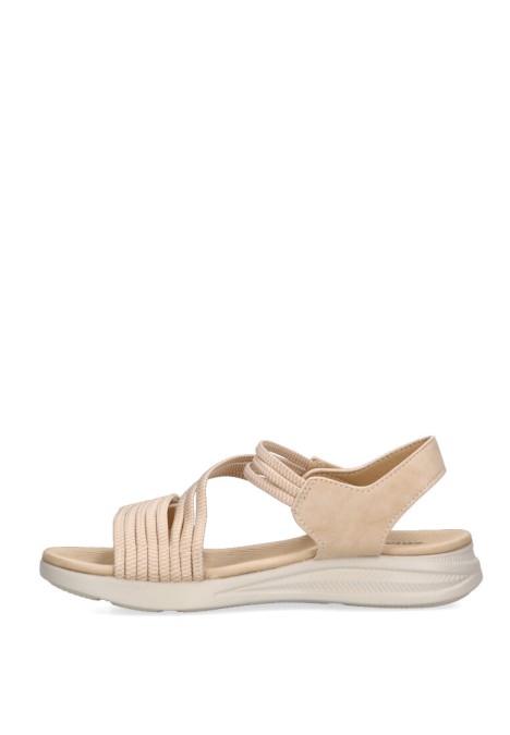 Sandalia de mujer ARMONY 41018 beige sintetico suela plana