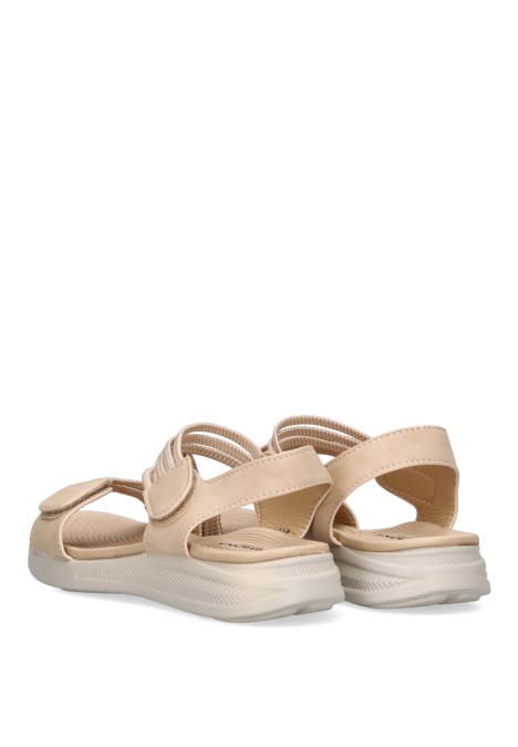 Sandalia de mujer ARMONY 41018 beige sintetico suela plana