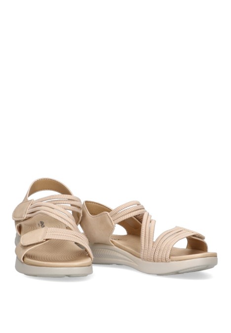 Sandalia de mujer ARMONY 41018 beige sintetico suela plana