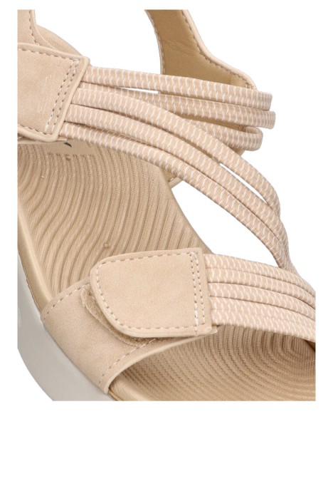 Sandalia de mujer ARMONY 41018 beige sintetico suela plana