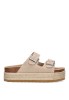 Sandalia de mujer Luna Collection 31-793 beige sintetico suela doble