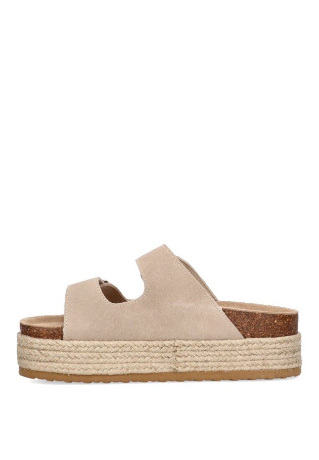 Sandalia de mujer Luna Collection 31-793 beige sintetico suela doble