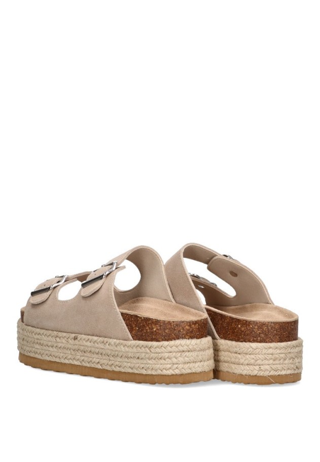 Sandalia de mujer Luna Collection 31-793 beige sintetico suela doble