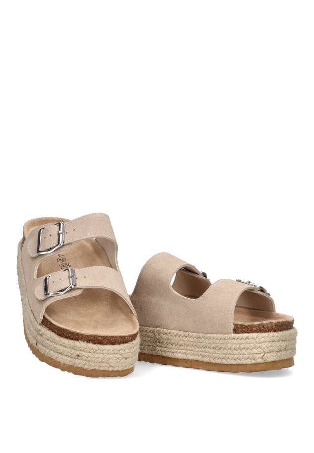 Sandalia de mujer Luna Collection 31-793 beige sintetico suela doble