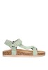 Sandalia de mujer Luna Collection 27-1223 verde sintetico suela plana