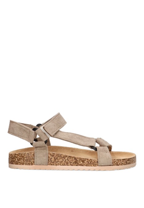 Sandalia de mujer Luna Collection 27-1223 beige sintetico suela plana