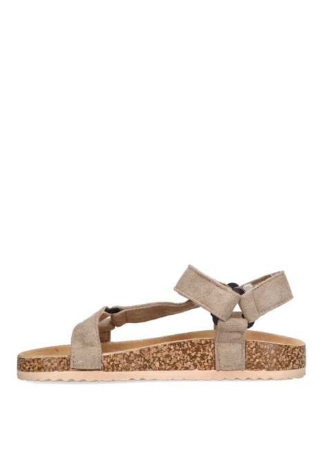 Sandalia de mujer Luna Collection 27-1223 beige sintetico suela plana