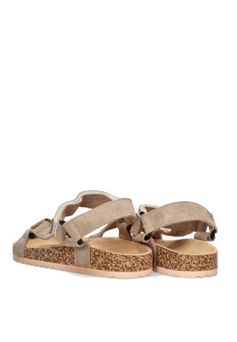 Sandalia de mujer Luna Collection 27-1223 beige sintetico suela plana