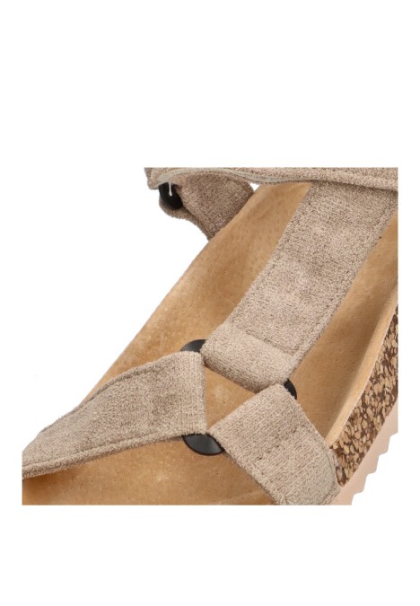 Sandalia de mujer Luna Collection 27-1223 beige sintetico suela plana