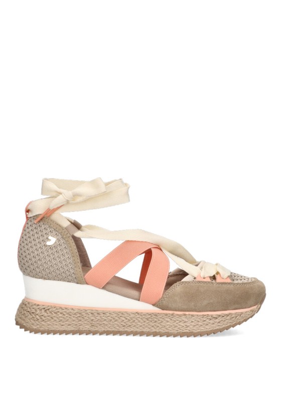 Deportivo de mujer GIOSEPPO totnes beige piel cuña media