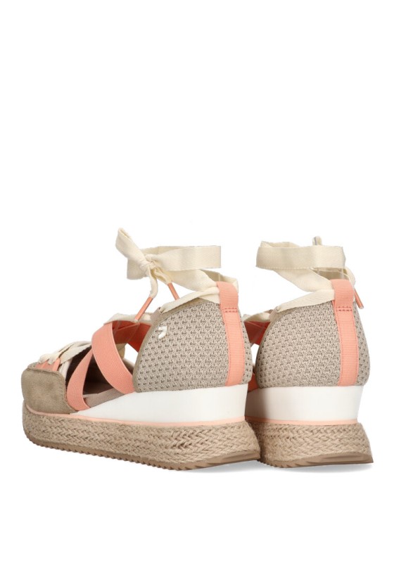 Deportivo de mujer GIOSEPPO totnes beige piel cuña media