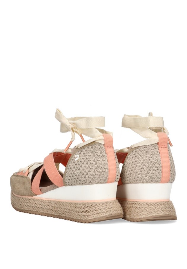 Deportivo de mujer GIOSEPPO totnes beige piel cuña media