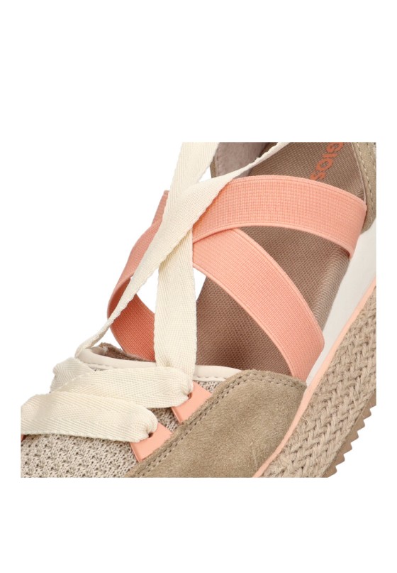 Deportivo de mujer GIOSEPPO totnes beige piel cuña media