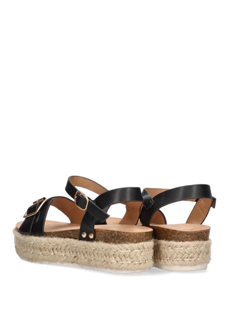 Sandalia de niña LUNA KIDS a2973 negro sintetico suela doble