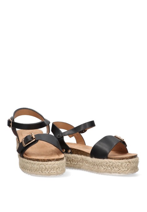 Sandalia de niña LUNA KIDS a2973 negro sintetico suela doble