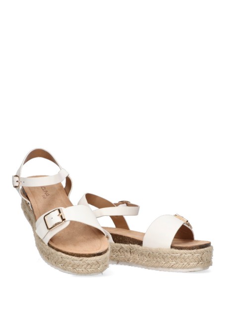 Sandalia de niña LUNA KIDS a2973 blanco sintetico suela doble