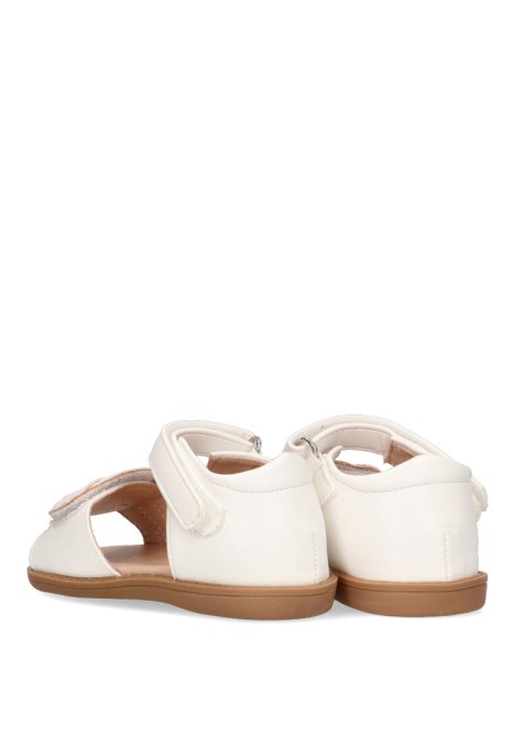 Sandalia de niña LUNA KIDS c162 blanco sintetico suela plana