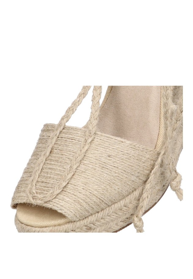 Sandalia de mujer LUNA TREND m4350 natural sintetico cuña alta