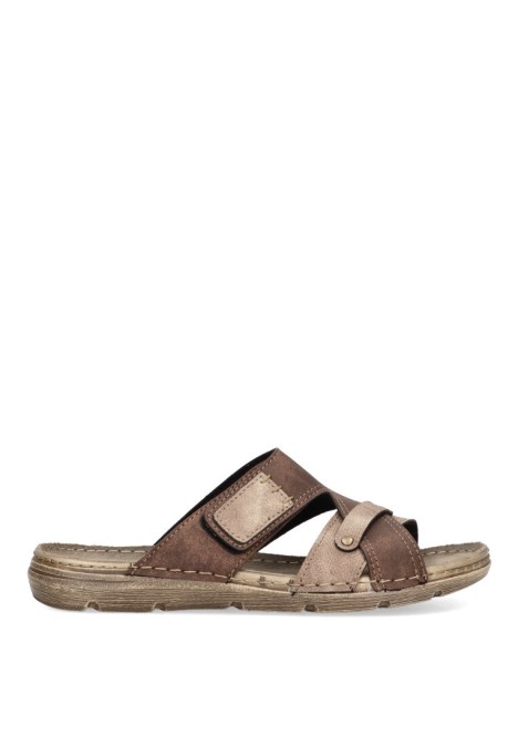 Sandalia de hombre ARIZONA 8013 marron sintetico suela plana