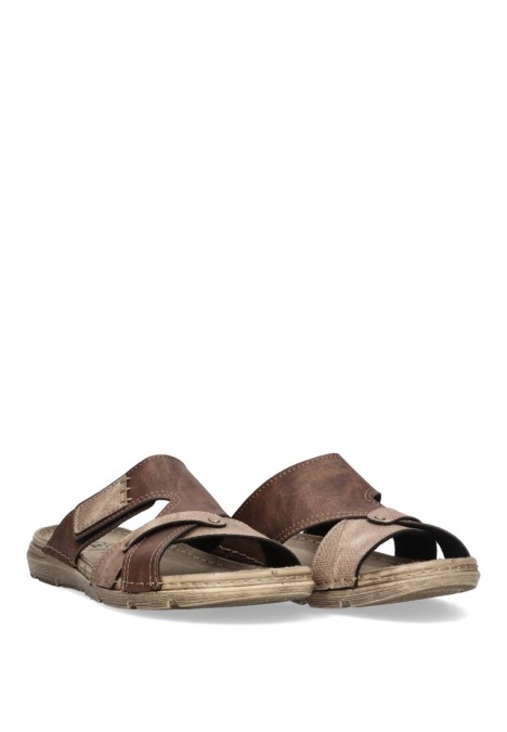 Sandalia de hombre ARIZONA 8013 marron sintetico suela plana