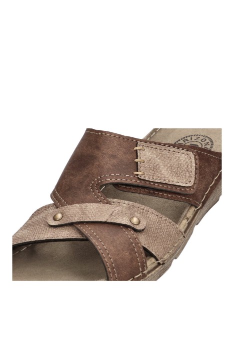 Sandalia de hombre ARIZONA 8013 marron sintetico suela plana