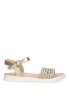 Sandalia de niña LUNA KIDS c655 oro sintetico suela plana