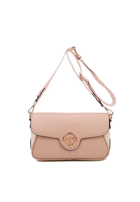 Bolso bandolera pequeña de mujer BINNARI 20021 nude sintetico 