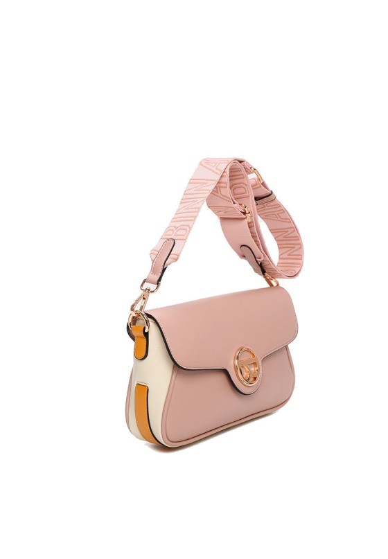 Bolso bandolera pequeña de mujer BINNARI 20021 nude sintetico 