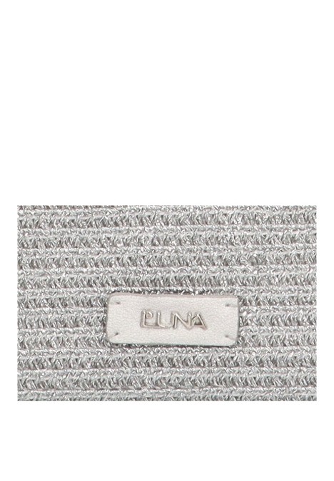 Bolso bandolera pequeña de mujer Luna Collection aurora 1 plata rafia 
