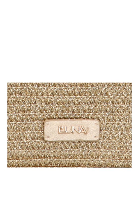 Bolso bandolera pequeña de mujer Luna Collection aurora 1 oro rafia 
