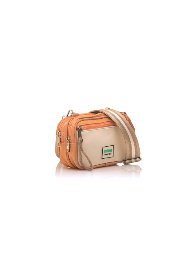 Bolso bandolera pequeña de mujer MUSTANG aural naranja textil  