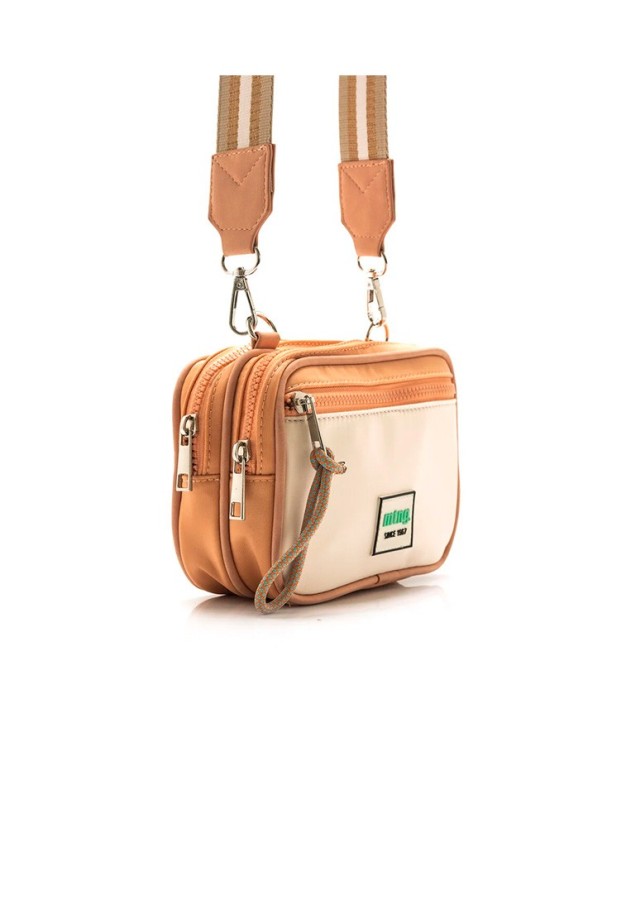 Bolso bandolera pequeña de mujer MUSTANG aural naranja textil  