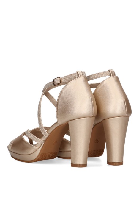 Sandalia de mujer PRESTIGIO c-537 taupe sintetico tacón alto