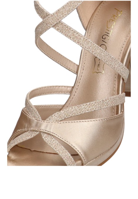 Sandalia de mujer PRESTIGIO c-537 taupe sintetico tacón alto