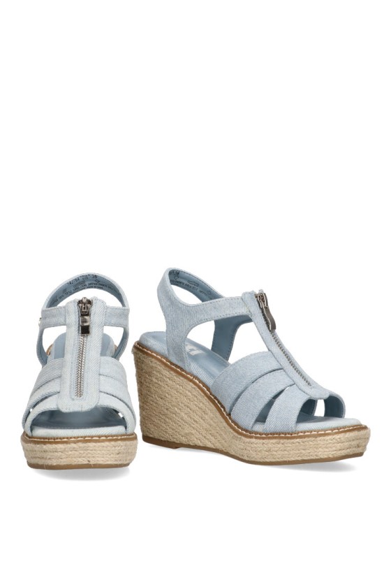 Sandalia de mujer XTI 142764 jeans sintetico cuña alta