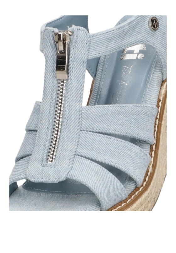 Sandalia de mujer XTI 142764 jeans sintetico cuña alta