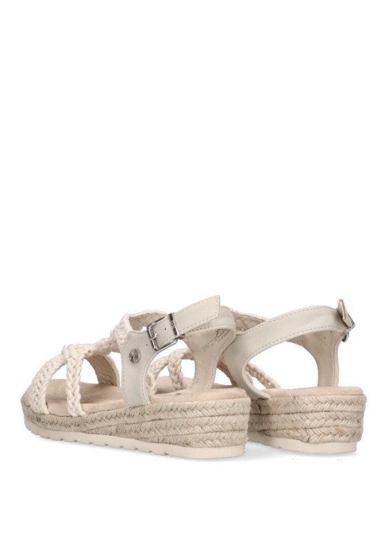 Sandalia de niña XTI KIDS 150907 beige textil  cuña media