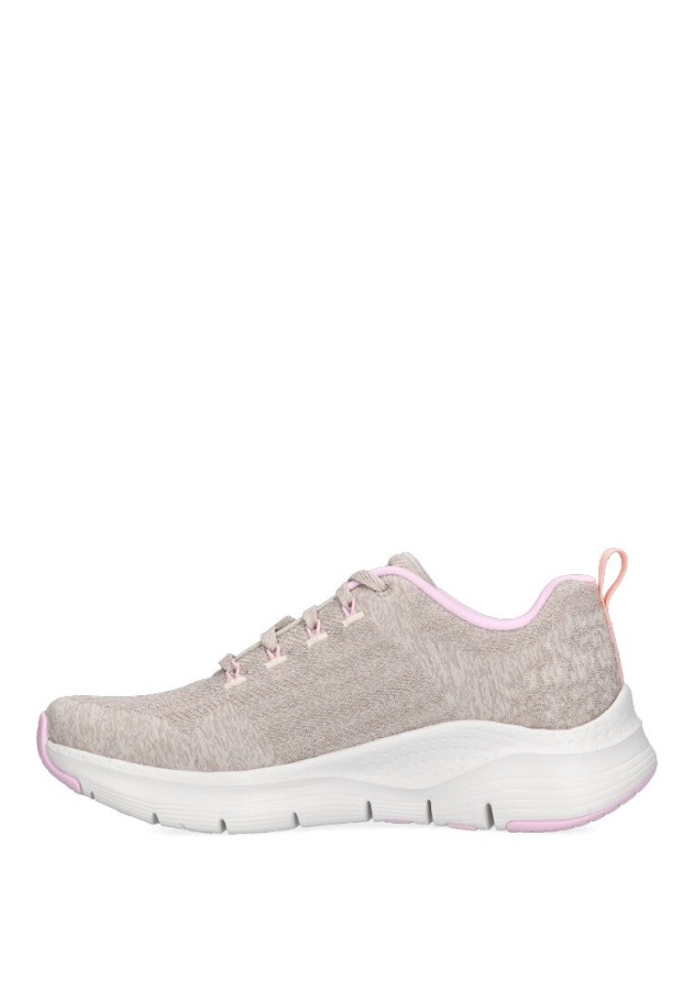 Deportivo de mujer SKECHERS 149414 taupe textil  suela plana