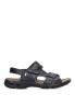 Sandalia de hombre PEGADA 130688 negro piel suela plana
