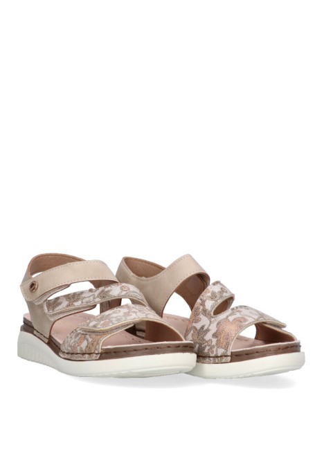 Sandalia de mujer ARMONY 41023 beige sintetico suela plana