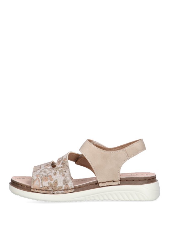 Sandalia de mujer ARMONY 41023 beige sintetico suela plana