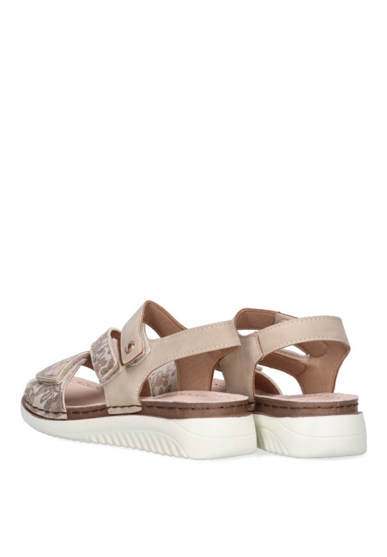 Sandalia de mujer ARMONY 41023 beige sintetico suela plana