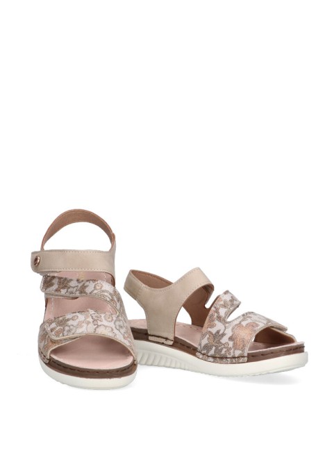 Sandalia de mujer ARMONY 41023 beige sintetico suela plana