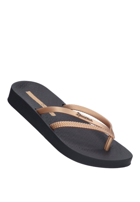 Chanclas sandalias playa de mujer IPANEMA 82840 negro goma cuña media